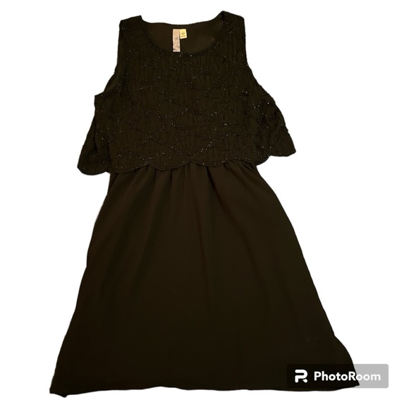 Alya Dresses & Skirts - Alya black beaded dress size M